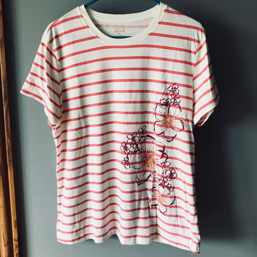 Northcrest striped graphic top
